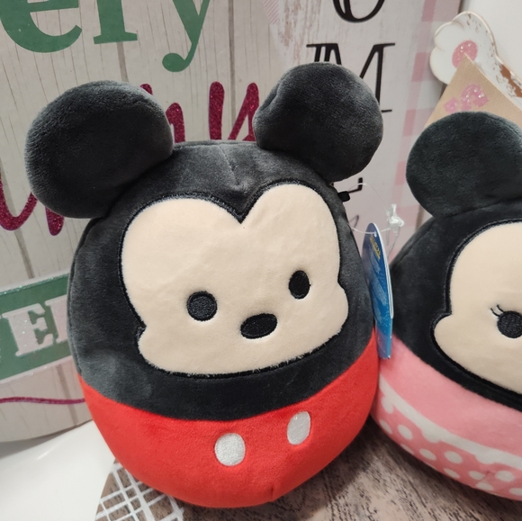 ❤️NWT Disney Mickey & Minnie Mini (2021) 7" inch Squishmallow Pair, Super Cute! - Picture 7 of 15